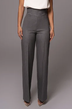 JLUXLABEL Grey Novena Woven Pants