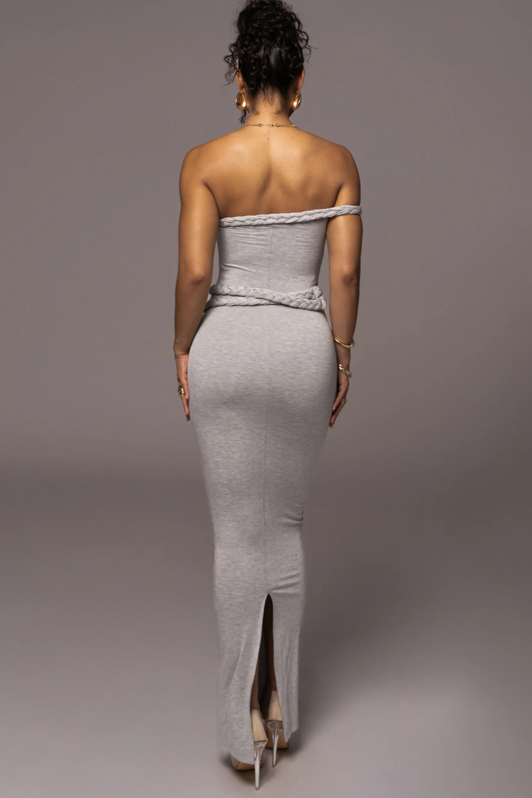 JLUXLABEL Grey One Of One Maxi Dress