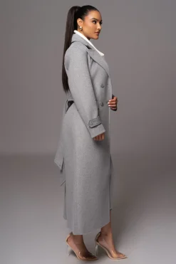 JLUXLABEL Grey Rain Or Shine Longline Coat