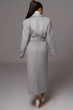 JLUXLABEL Grey Rain Or Shine Longline Coat
