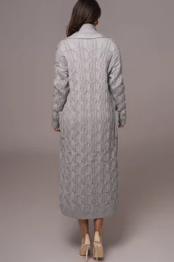 JLUXLABEL Grey Stepping Out Sweater Cardigan
