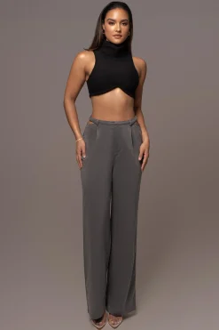JLUXLABEL Grey Symone Cutout Pants