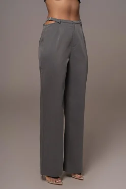 JLUXLABEL Grey Symone Cutout Pants