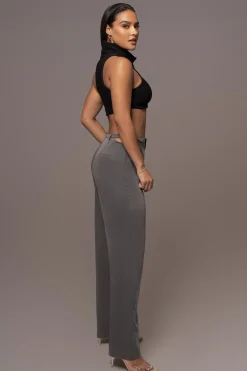 JLUXLABEL Grey Symone Cutout Pants
