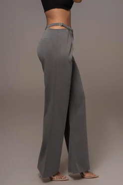 JLUXLABEL Grey Symone Cutout Pants