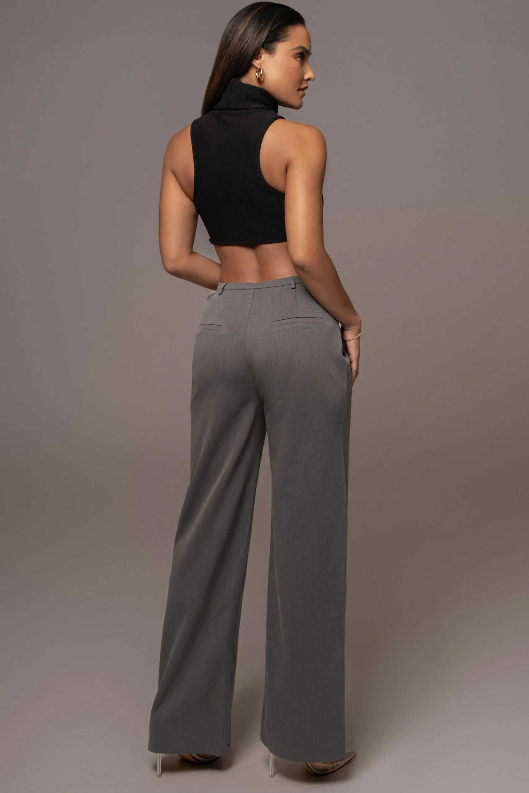 JLUXLABEL Grey Symone Cutout Pants
