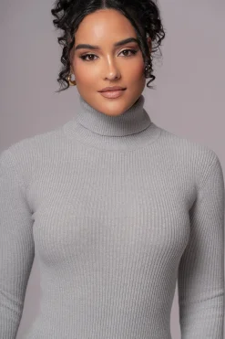 JLUXLABEL Heather Grey Arlett Turtleneck Bodysuit