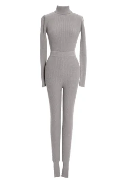 JLUXLABEL Heather Grey Arlett Turtleneck Bodysuit