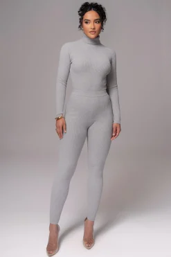 JLUXLABEL Heather Grey Arlett Turtleneck Bodysuit
