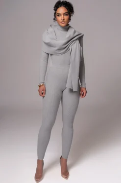 JLUXLABEL Heather Grey Arlett Turtleneck Bodysuit