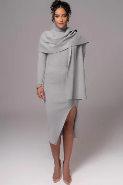 JLUXLABEL Heather Grey Cardinal Essential Knit Skirt