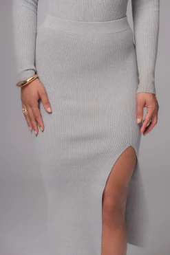 JLUXLABEL Heather Grey Cardinal Essential Knit Skirt