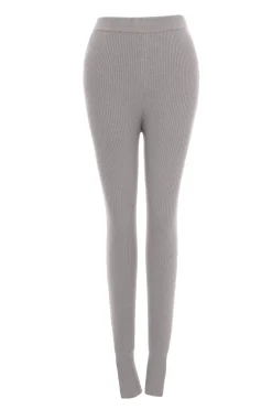 JLUXLABEL Heather Grey Naaya Ribbed Leggings