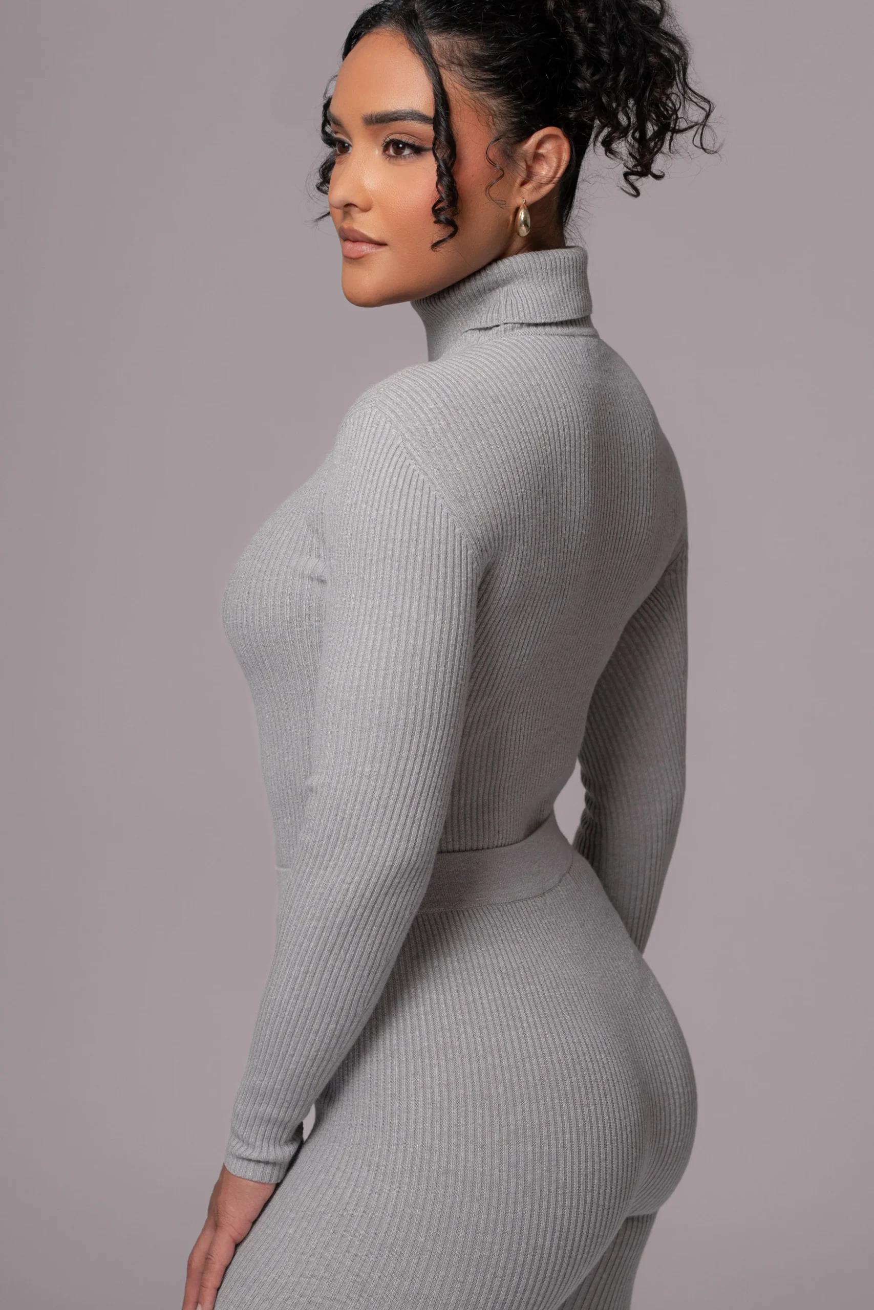 JLUXLABEL Heather Grey Naaya Ribbed Leggings