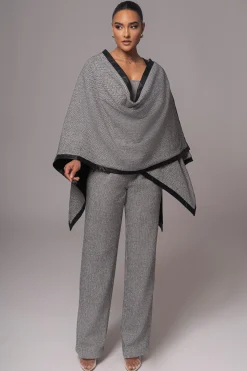 JLUXLABEL Herringbone Reversible Shawl