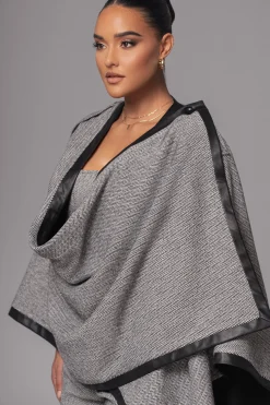 JLUXLABEL Herringbone Reversible Shawl