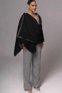 JLUXLABEL Herringbone Reversible Shawl