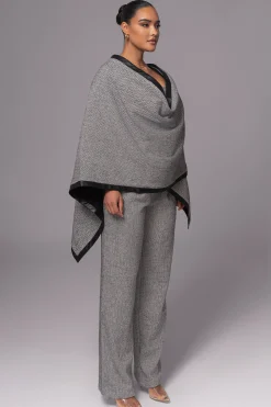 JLUXLABEL Herringbone Reversible Shawl