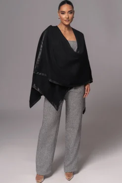 JLUXLABEL Herringbone Reversible Shawl