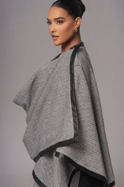 JLUXLABEL Herringbone Reversible Shawl