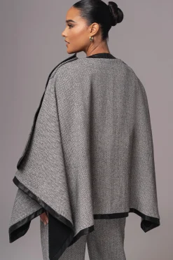 JLUXLABEL Herringbone Reversible Shawl