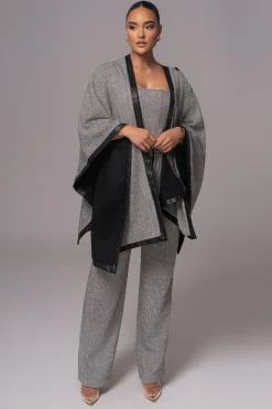 JLUXLABEL Herringbone Reversible Shawl