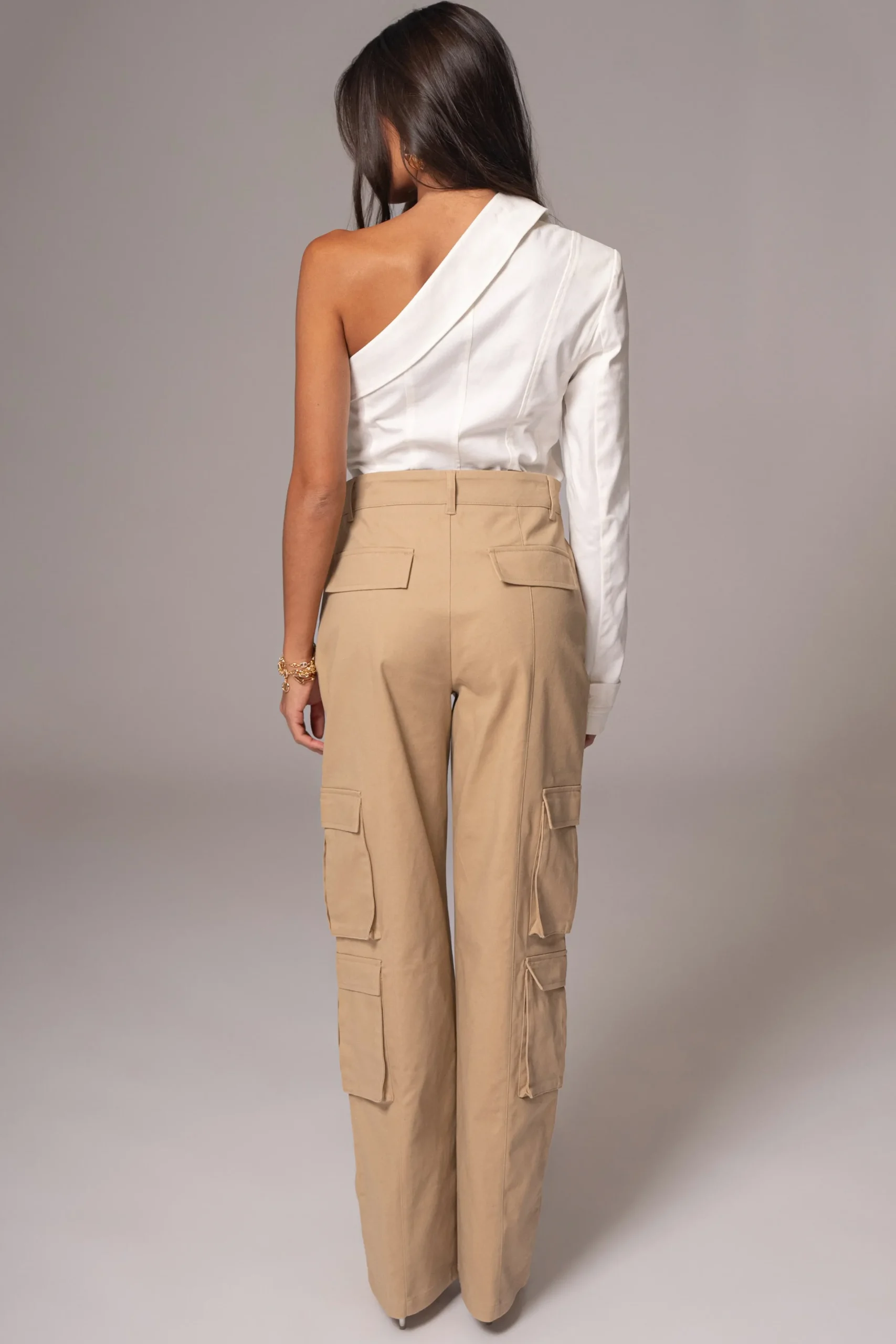 JLUXLABEL Ivory Amal One Shoulder Top