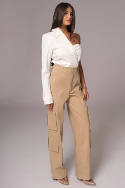 JLUXLABEL Ivory Amal One Shoulder Top
