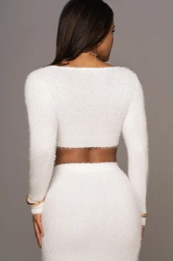 JLUXLABEL Ivory Annette Sweater Knit Skirt Set