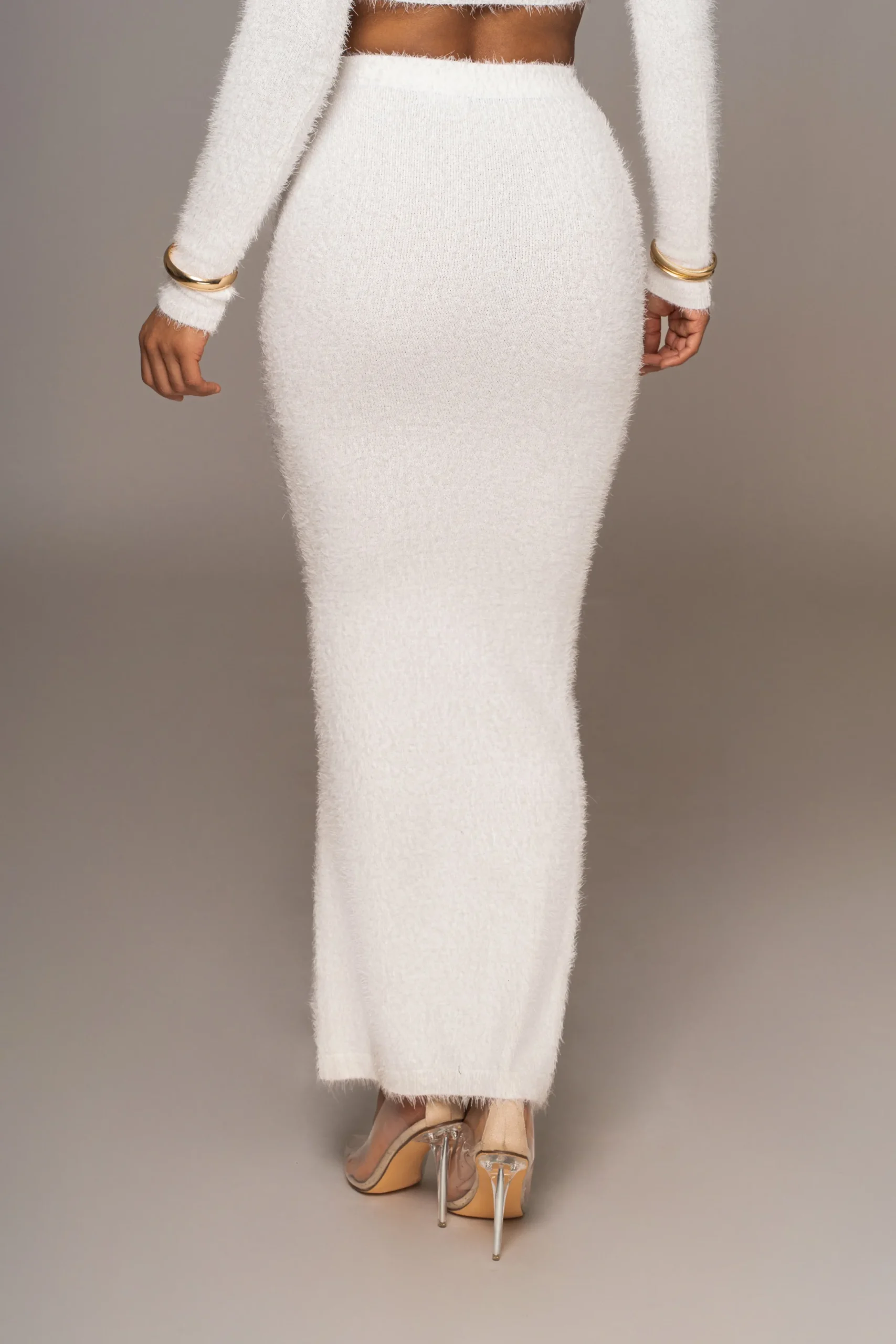 JLUXLABEL Ivory Annette Sweater Knit Skirt Set