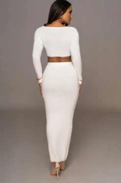 JLUXLABEL Ivory Annette Sweater Knit Skirt Set