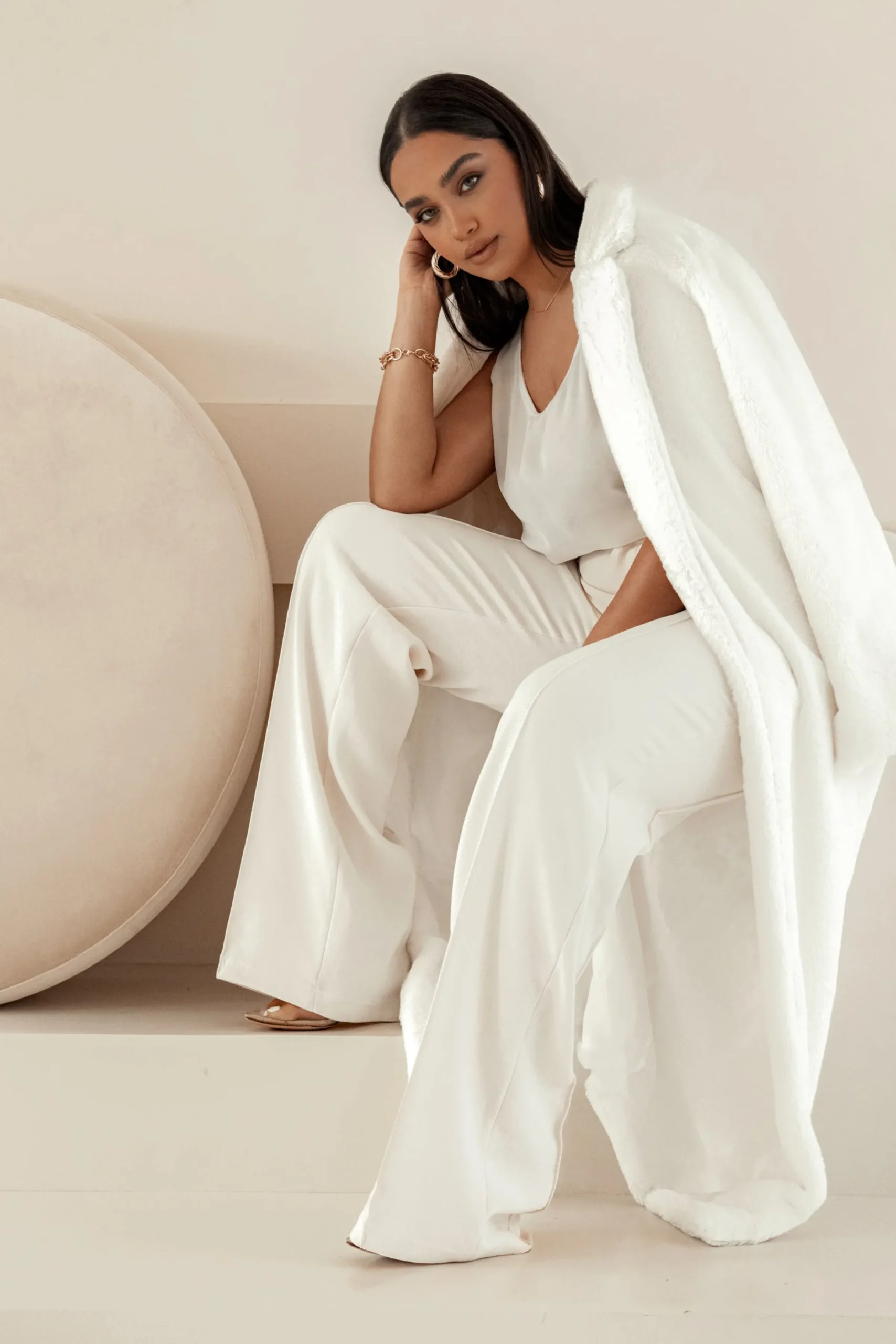 JLUXLABEL Ivory Arlette Trousers