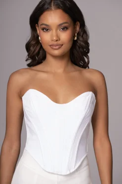 JLUXLABEL Ivory Beyond The Sea Linen Corset