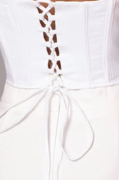 JLUXLABEL Ivory Beyond The Sea Linen Corset
