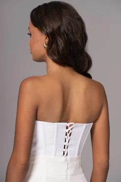 JLUXLABEL Ivory Beyond The Sea Linen Corset