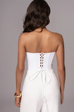 JLUXLABEL Ivory Beyond The Sea Linen Corset