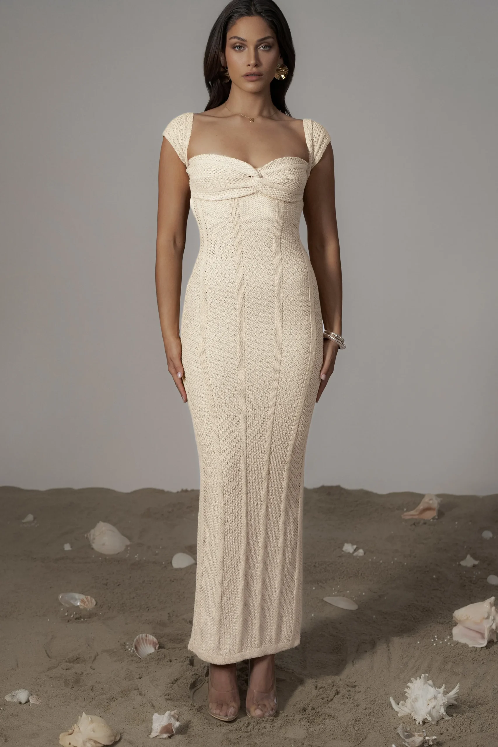 JLUXLABEL Ivory Blanca Strapless Maxi Dress