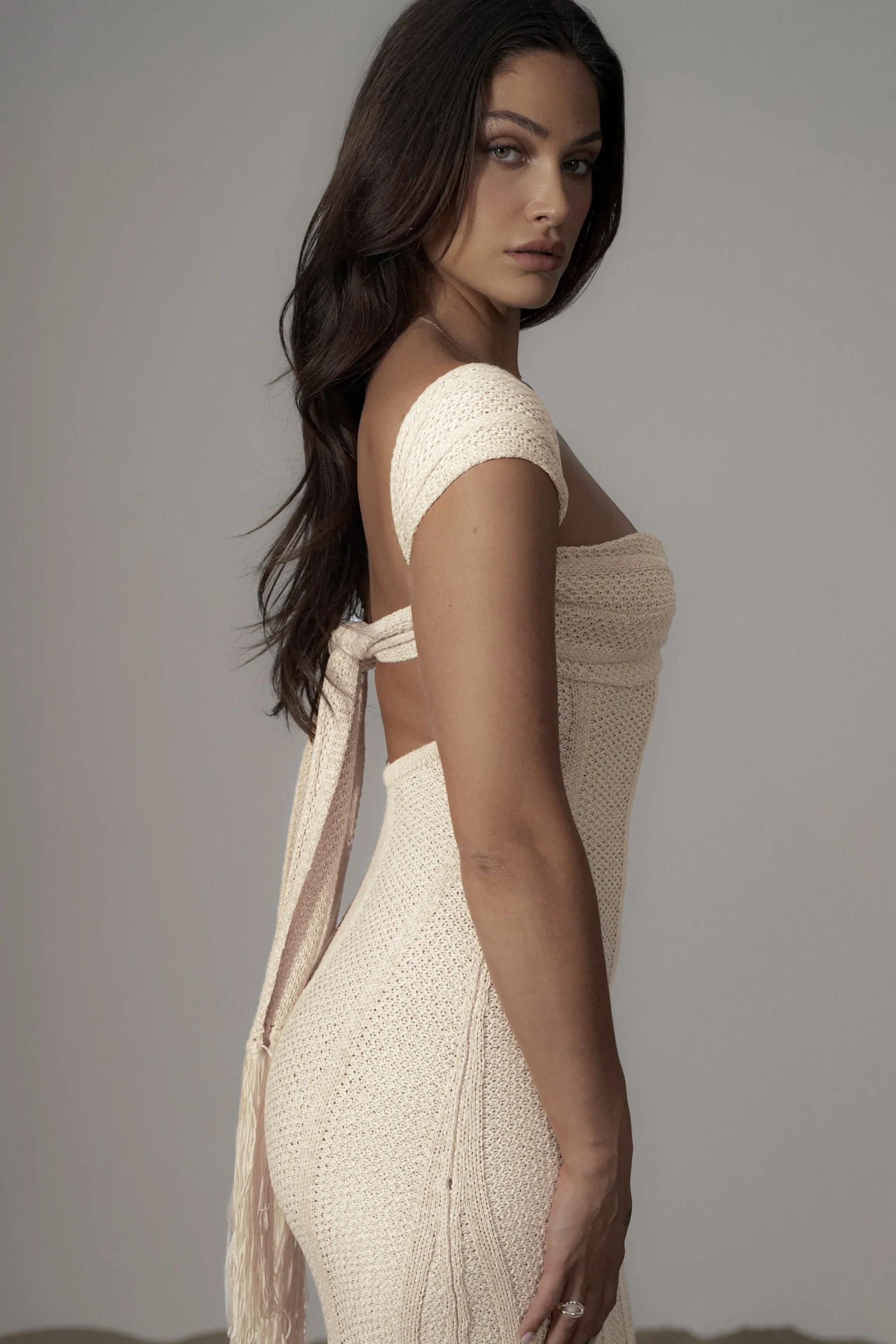 JLUXLABEL Ivory Blanca Strapless Maxi Dress