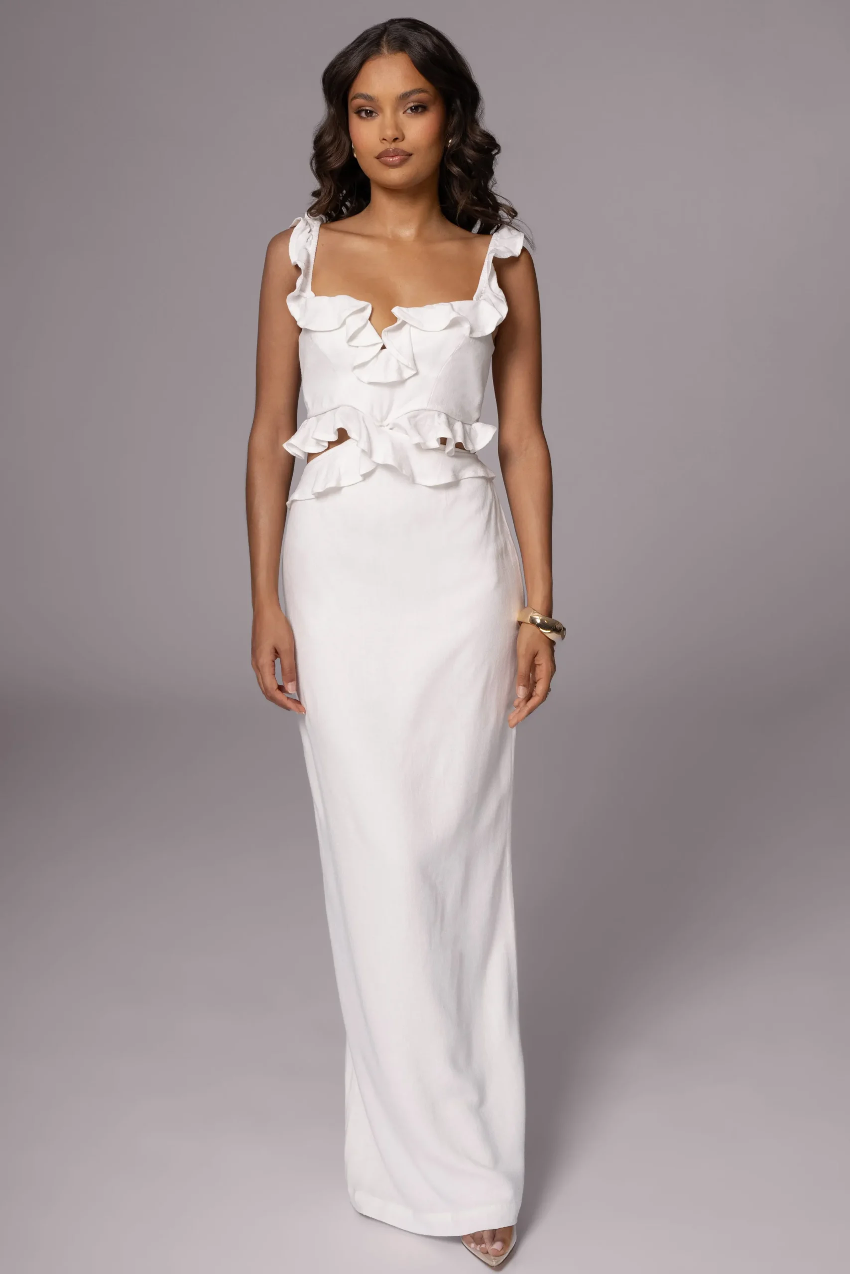 JLUXLABEL Ivory Brighter Days Linen Maxi Dress