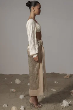 JLUXLABEL Ivory Carey Long Sleeve Top