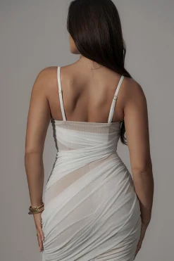 JLUXLABEL Ivory Catalina Lurex Knit Maxi Dress