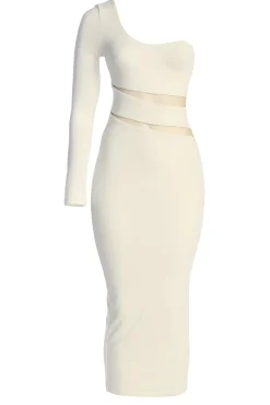 JLUXLABEL Ivory Chase The Night One Shoulder Dress