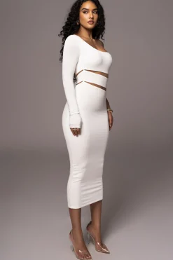 JLUXLABEL Ivory Chase The Night One Shoulder Dress