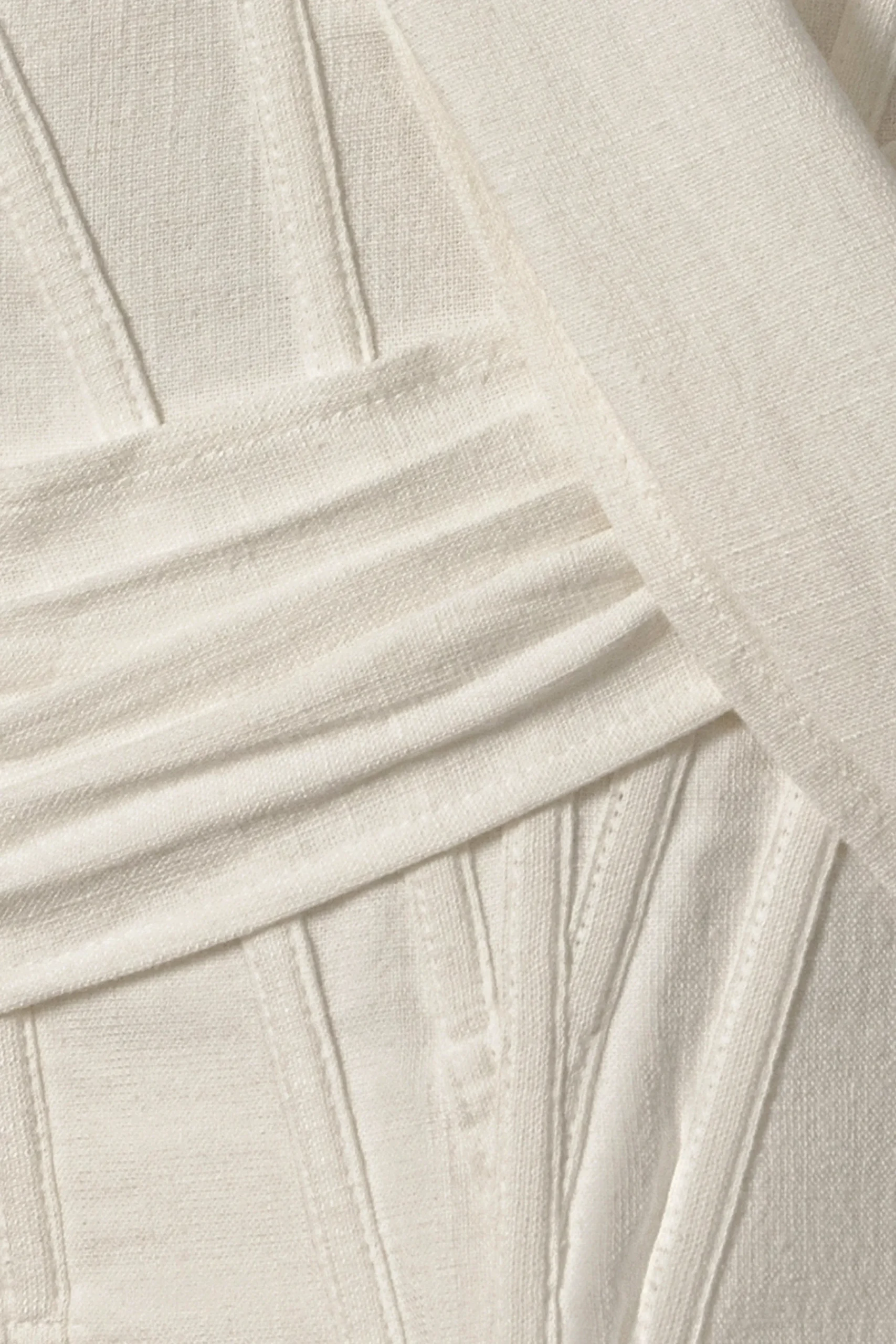 JLUXLABEL Ivory Coastal Bliss Linen Bustier