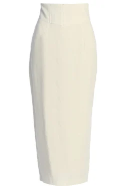JLUXLABEL Ivory Coastland Linen Skirt