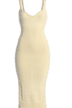 JLUXLABEL Ivory Daria Sweater Knit Dress