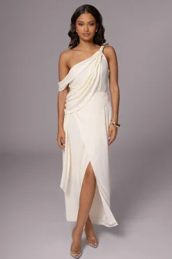 JLUXLABEL Ivory Diosa Drape Top