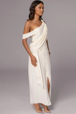 JLUXLABEL Ivory Diosa Drape Top