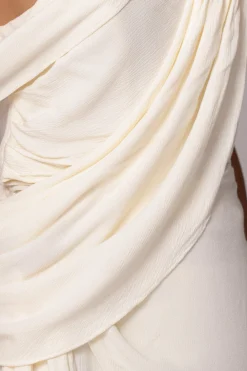 JLUXLABEL Ivory Diosa Drape Top