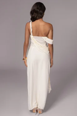 JLUXLABEL Ivory Diosa Drape Top